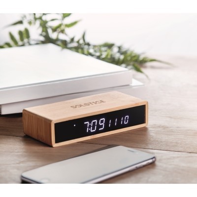 Cargador inalámbrico de bambú personalizado